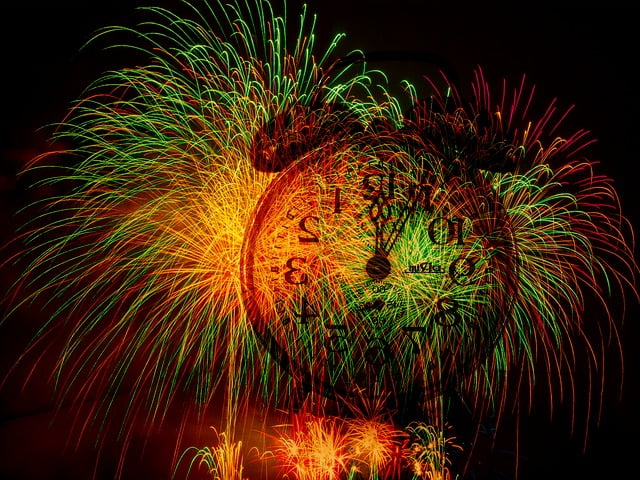 Free fireworks new year's day sylvester illustration