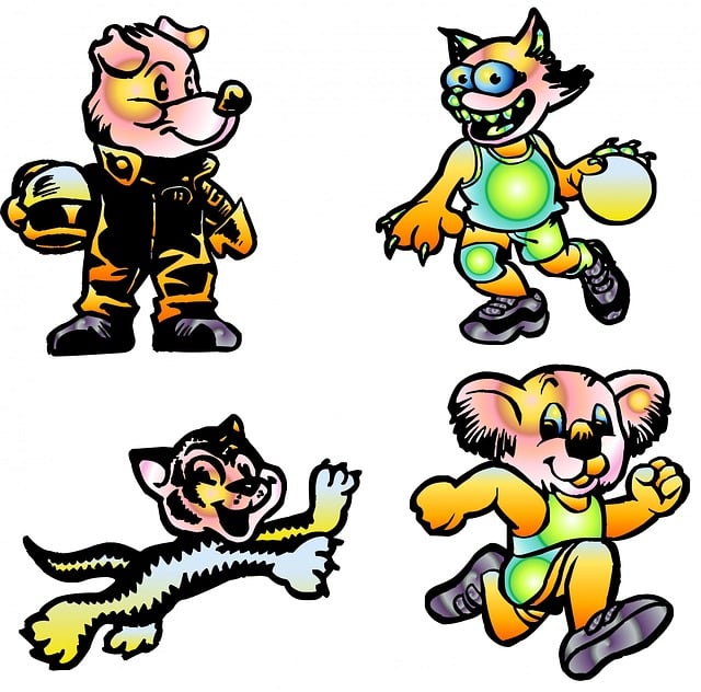 Free cartoon toy animals illustration