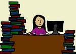 woman, student, college