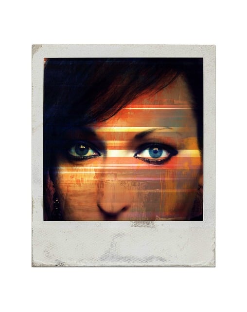 Kunst, Licht, Augen, Polaroid, Frau