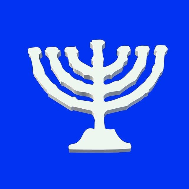 Free chandelier yarmulke menorah illustration
