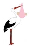 stork, baby, girl