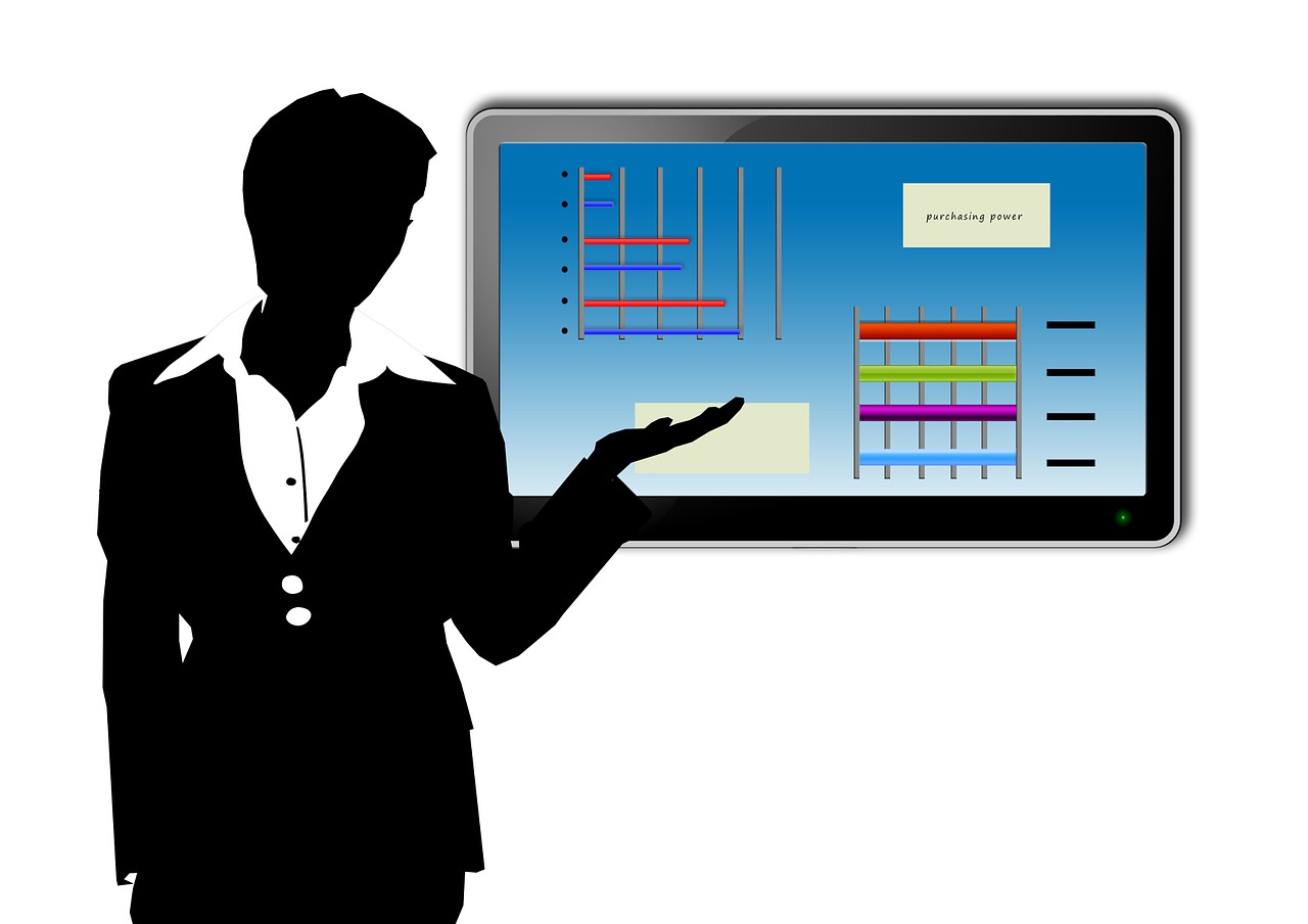 Download free HD stock image of Presentation Eboard Free presentation eboard woman illustration