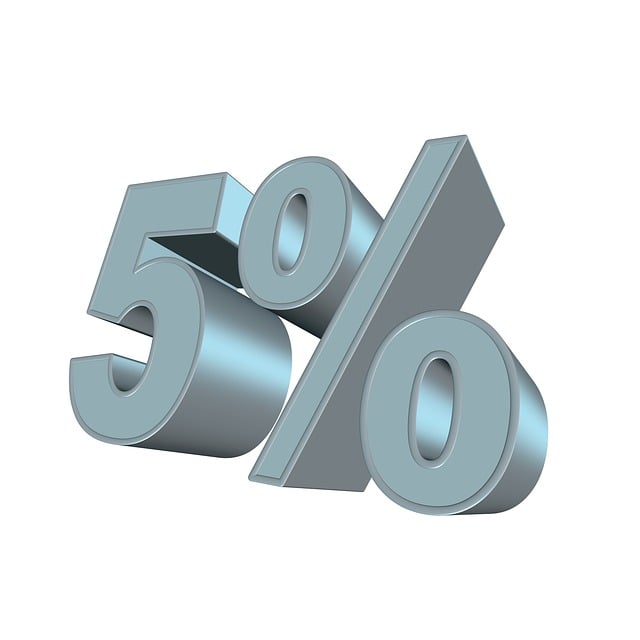 Free percent five 3d illustration
