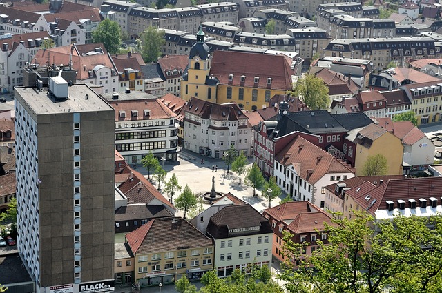 Suhl, Stad, Gebouw, Huizen, Stadscentrum