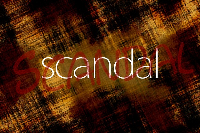 Free scandal word writing illustration