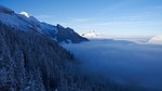 sea of fog, winter, switzerland