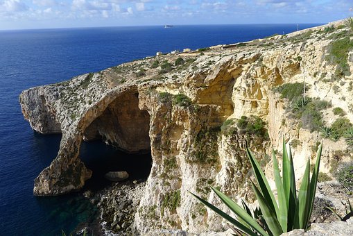 Malte, Gozo, Méditerranée, Rock, Agave