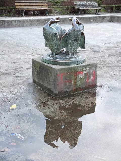 Free Penguins Reflection photo and picture