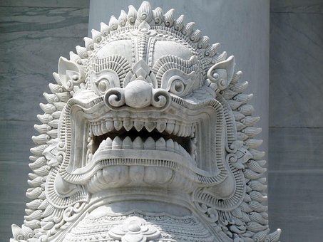 Free Lion Head Temple Guardian photo and picture