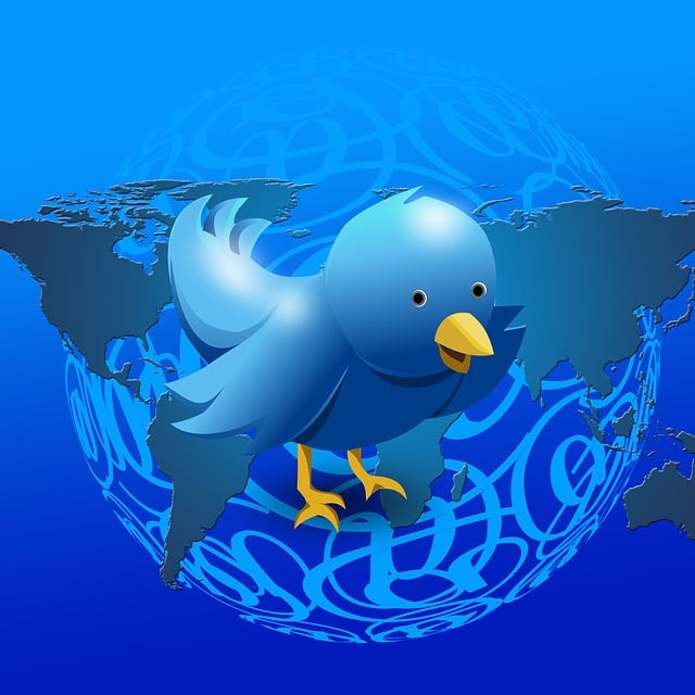 Free twitter bird globe illustration
