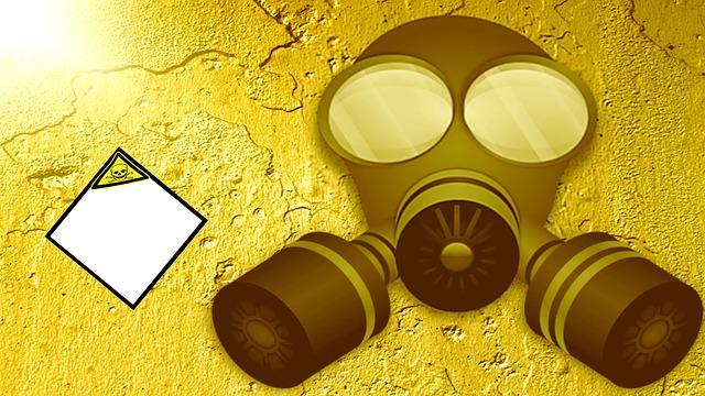 Free gas mask danger poison illustration