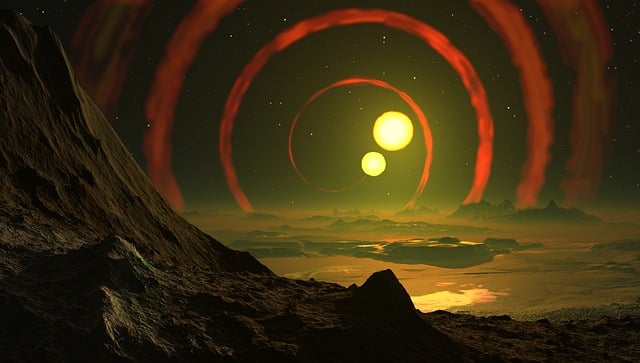 Beta Lyrae Space Double Sun · Free image on Pixabay