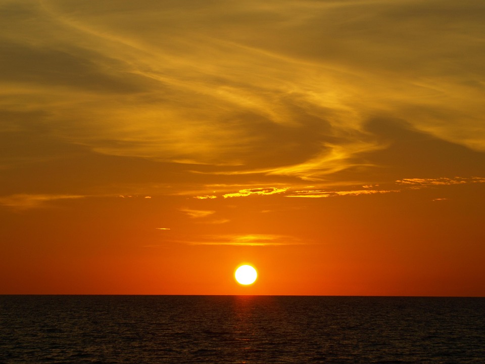 Zonsondergang Zee Panorama Gratis Foto Op Pixabay
