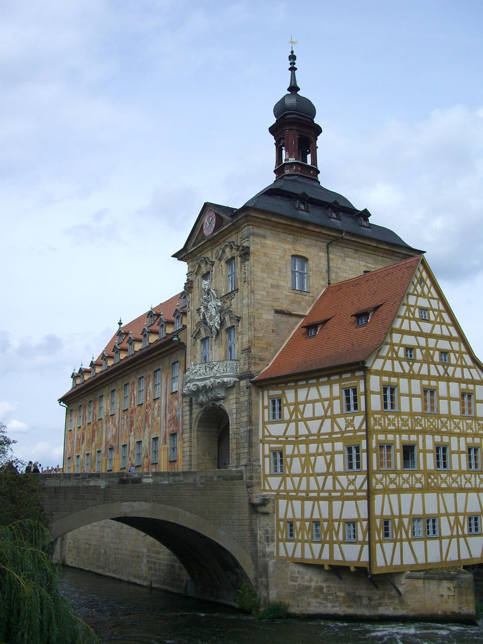 Bamberg Altes Rathaus mit Brückendurchgang Stock Photo