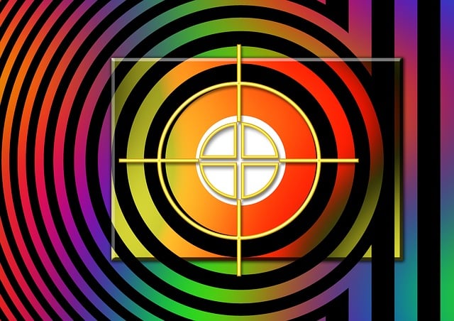 Free crosshair visor focal point illustration