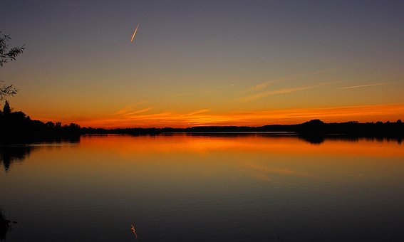 Zonsondergang, Zon, Natuur, Hemel, Blauw