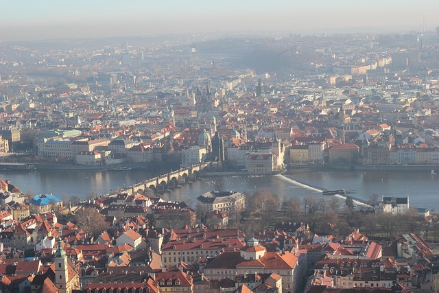 Prag, Panorama, Moldau