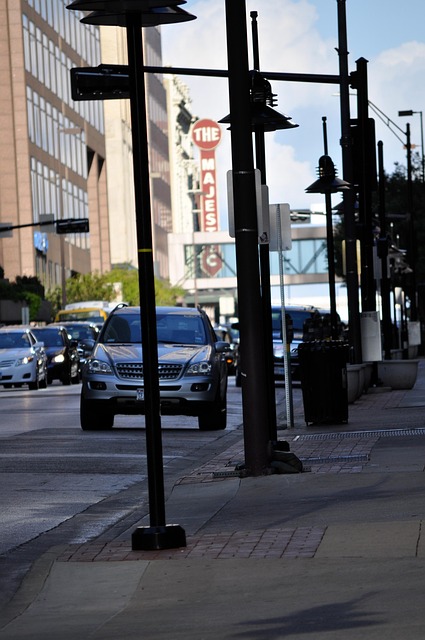 Centro, Dallas, Carros, Postes De Luz