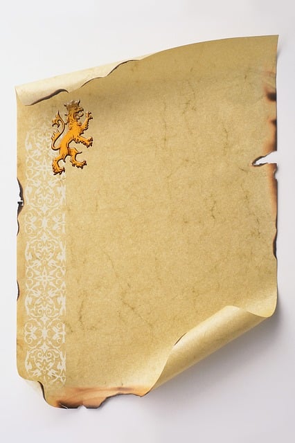 Free certificate document lion illustration