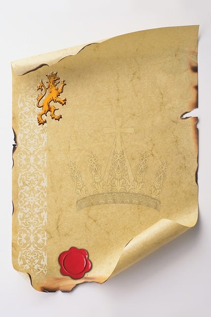 Free certificate document lion illustration