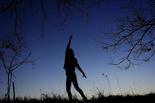 Niña, Movimiento, Danza, Atardecer
