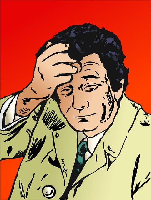 Free columbo detective man illustration