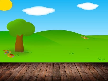 Free Landscape Childish illustration and picture