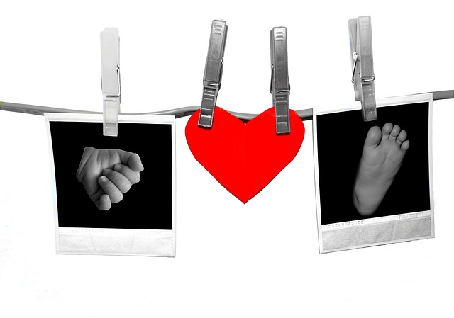 Free polaroid clothespins heart illustration