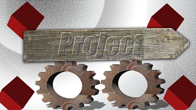 Free square wooden sign gears illustration