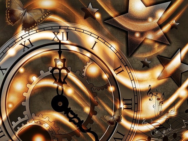 Free time clock stars illustration