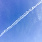 contrail, condensation trail, aeroplane