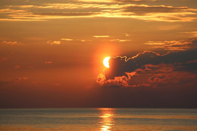 Sonnenuntergang, Natur, Ostsee, Meer