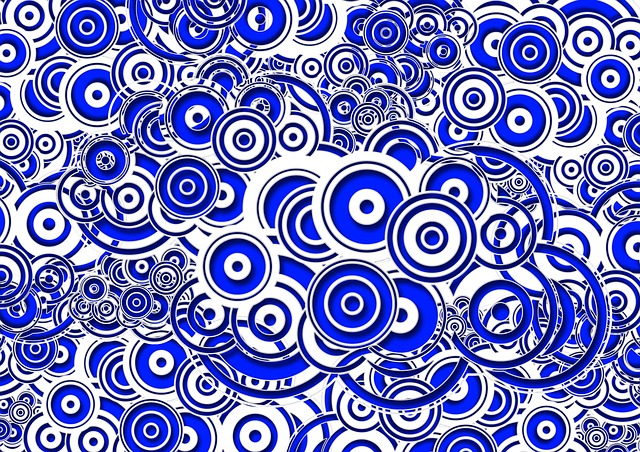 Free circles waves communication illustration