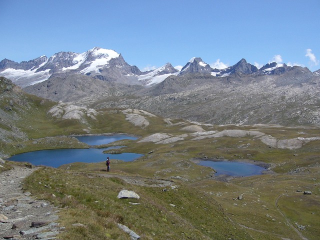 Free Alpine Lakes Panorama photo and picture