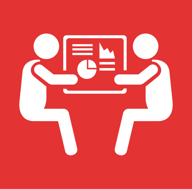 Free analytics red people vector