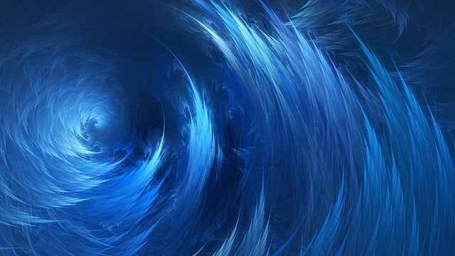 Free spiral wave curl illustration