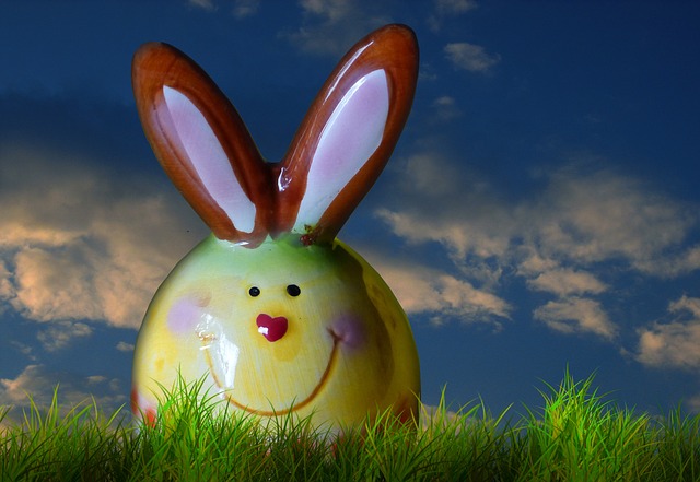 Free rabbit easter bunny grass illustration