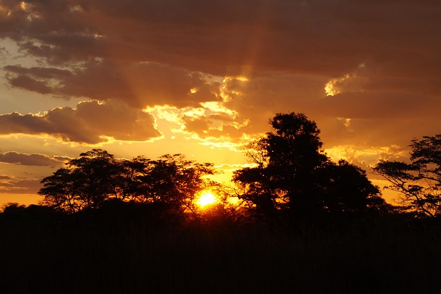 Zonsondergang, Nagloeien, Natuur