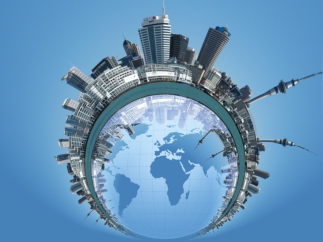 Free city skyline circle illustration