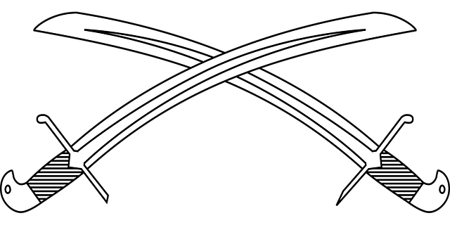 Free swords weapons arms vector