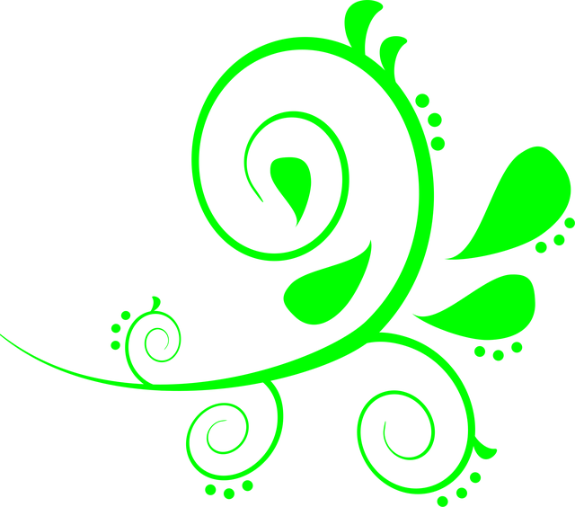Free paisley floral green vector