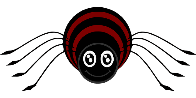 Free spider bug cartoon illustration