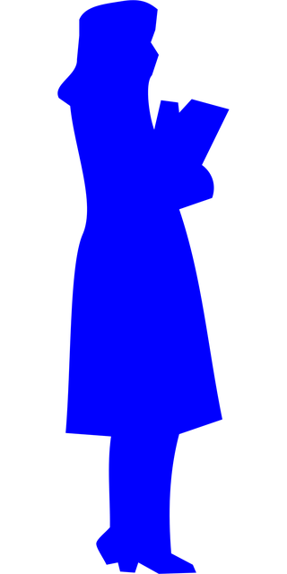 Free student lady silhouette illustration