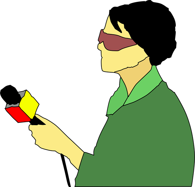 Free journalist broadcast reporter vector