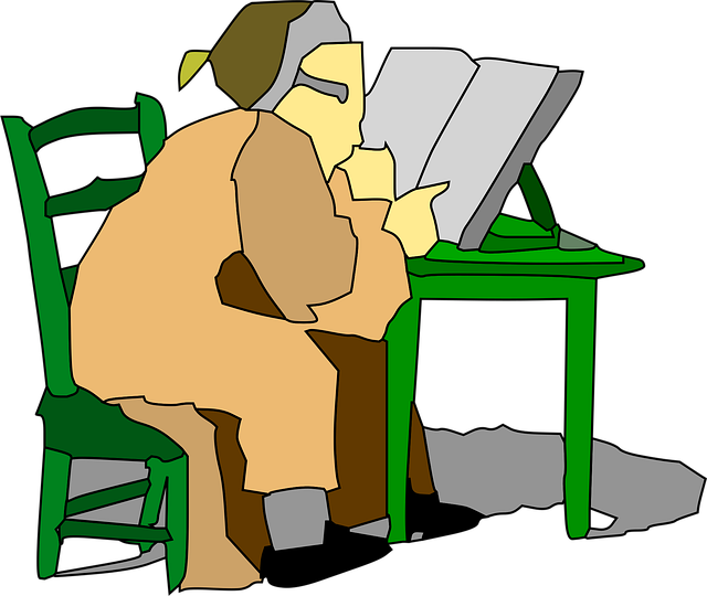 Free education man reading vector