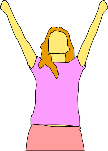 Free woman happy girl illustration