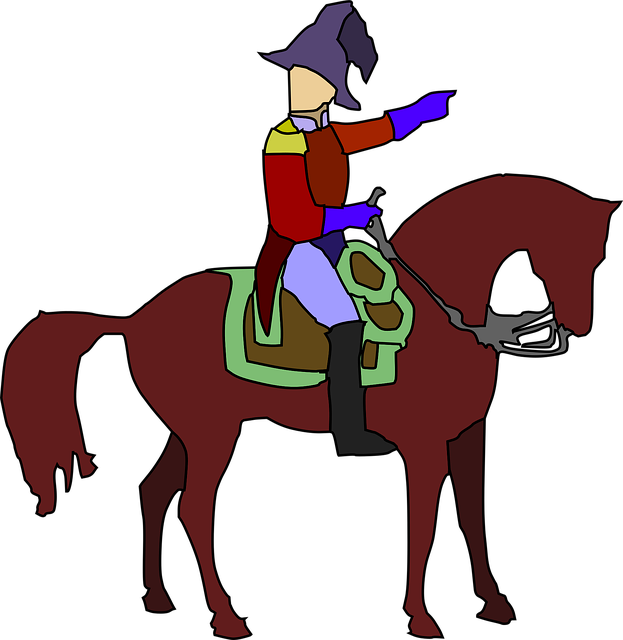 Free soldier rider horseback vector