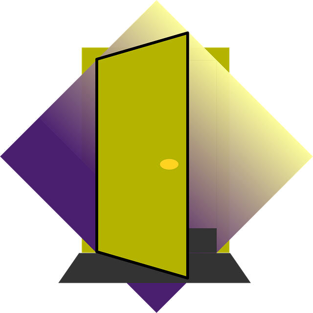 Free door entry open vector