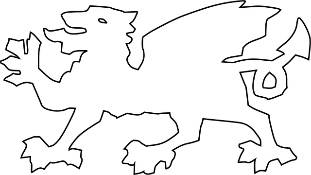 Free dragon coat of arms welsh vector